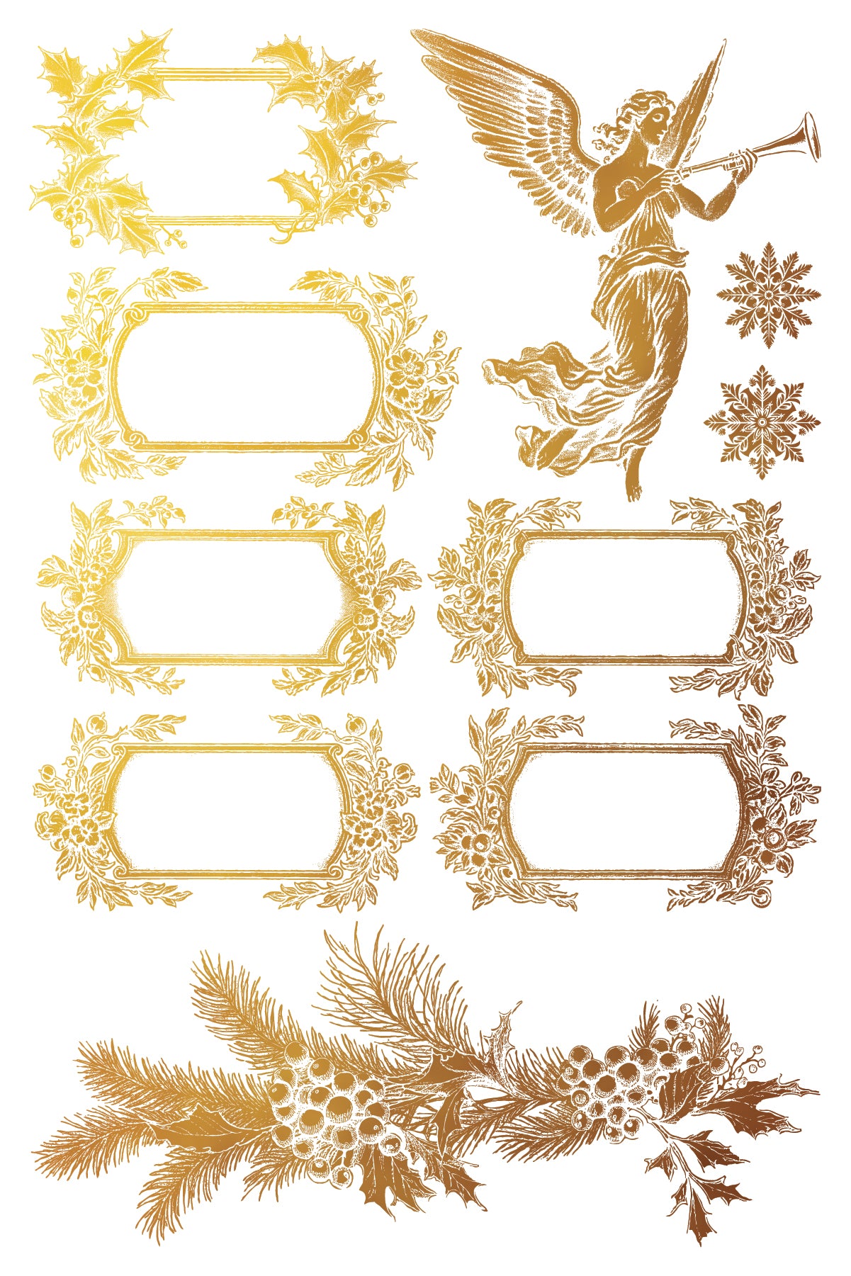 Tinsel Gilded Transfer - IOD