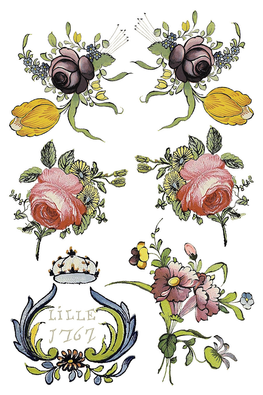 Fairy Tale Florals IOD Transfer