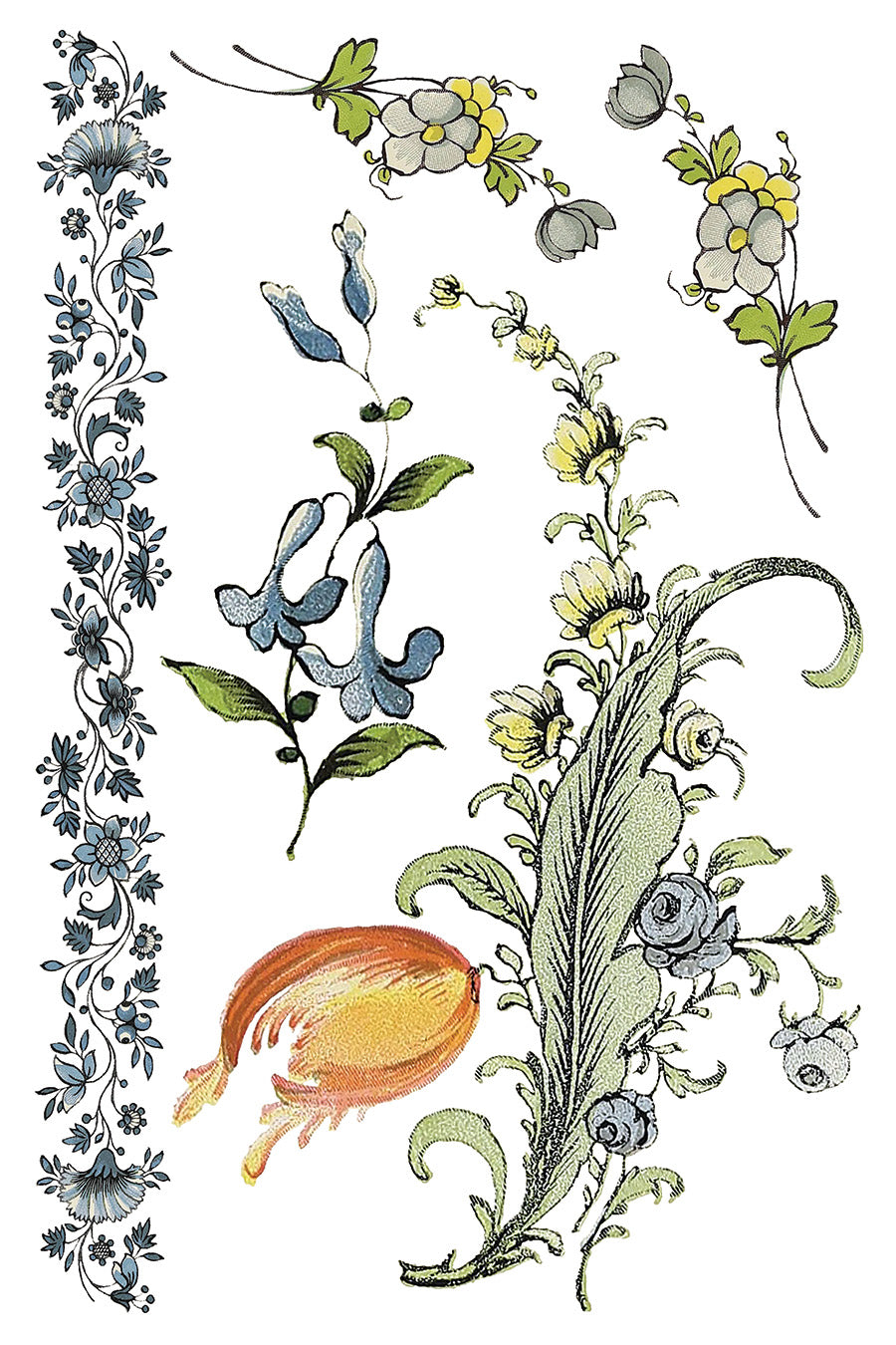 Fairy Tale Florals IOD Transfer