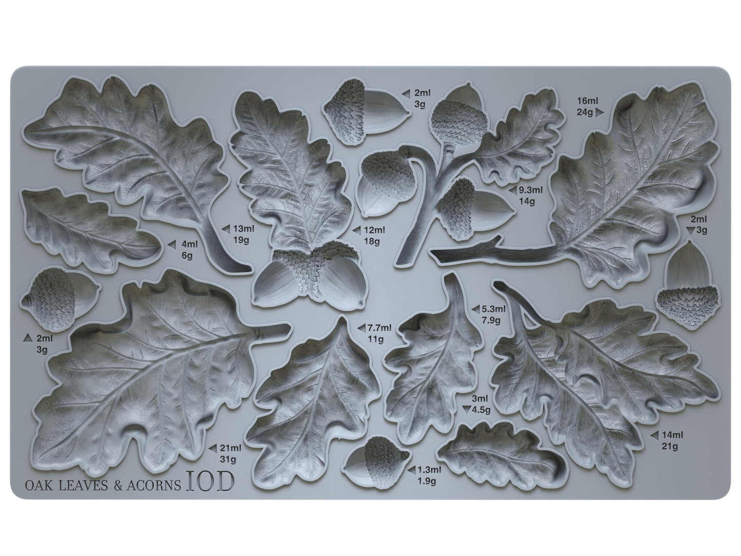 Oak Leaves & Acorns IOD Mould