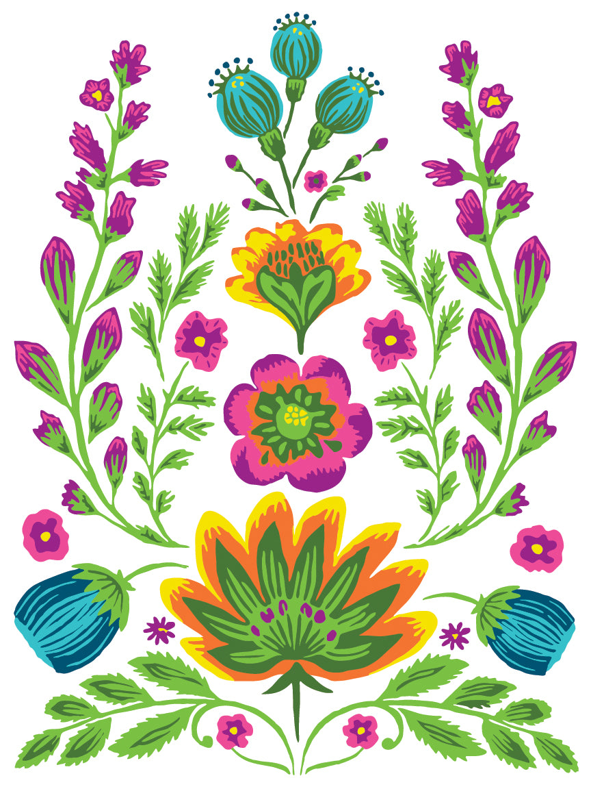 Vida Flora IOD Paint Inlay Designed by DIY Paint