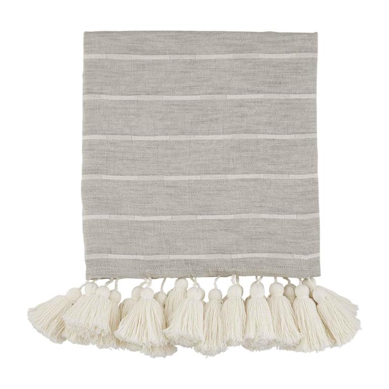 Stripe Tassel Throw