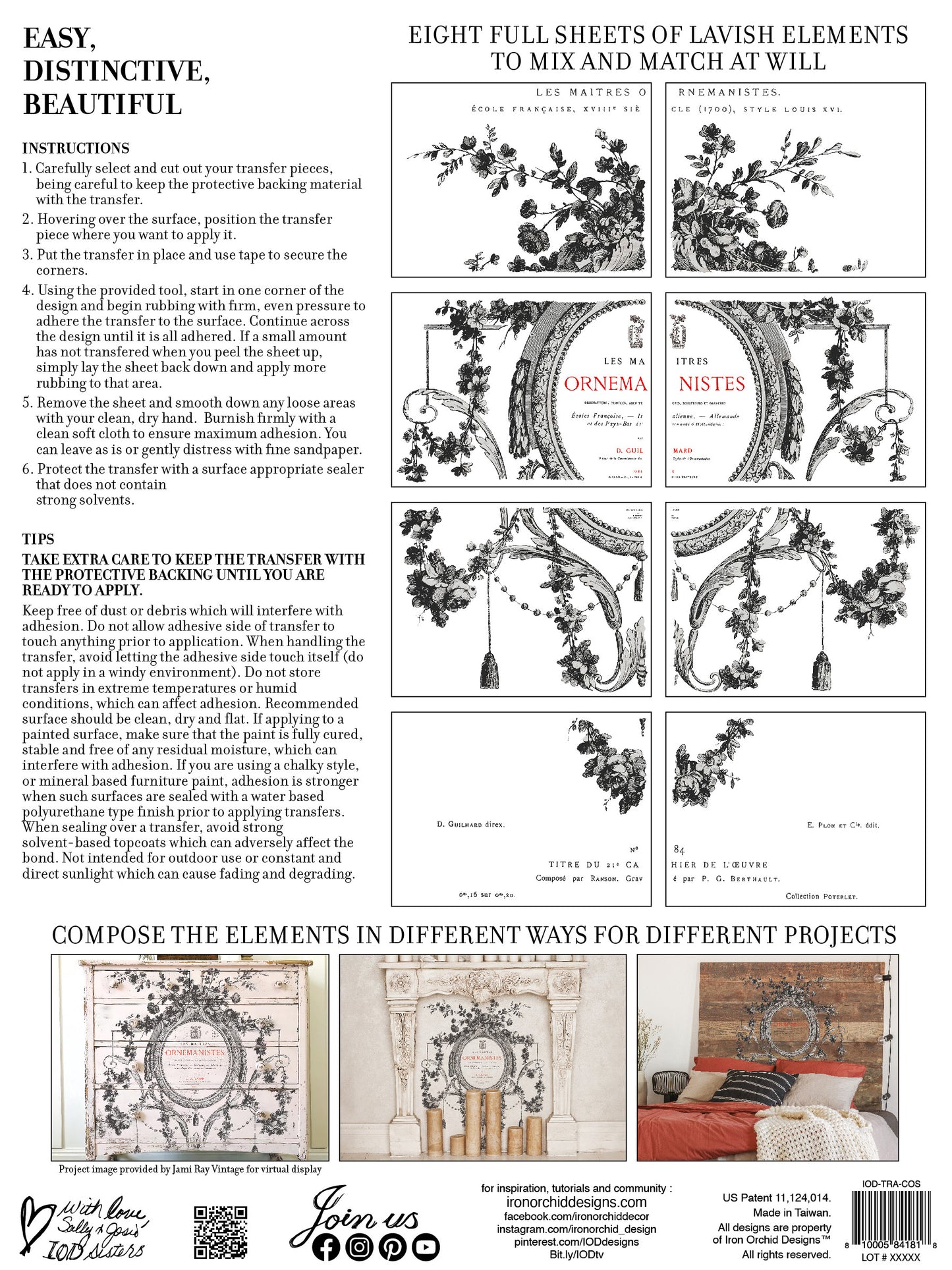 IOD Cosette Transfer - Iron Orchid Designs Transfer