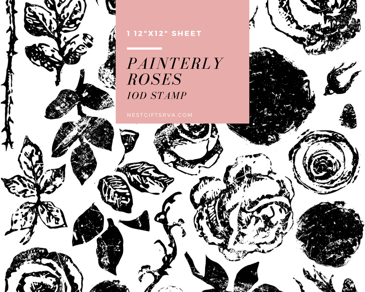 IOD Painterly Roses Stamp