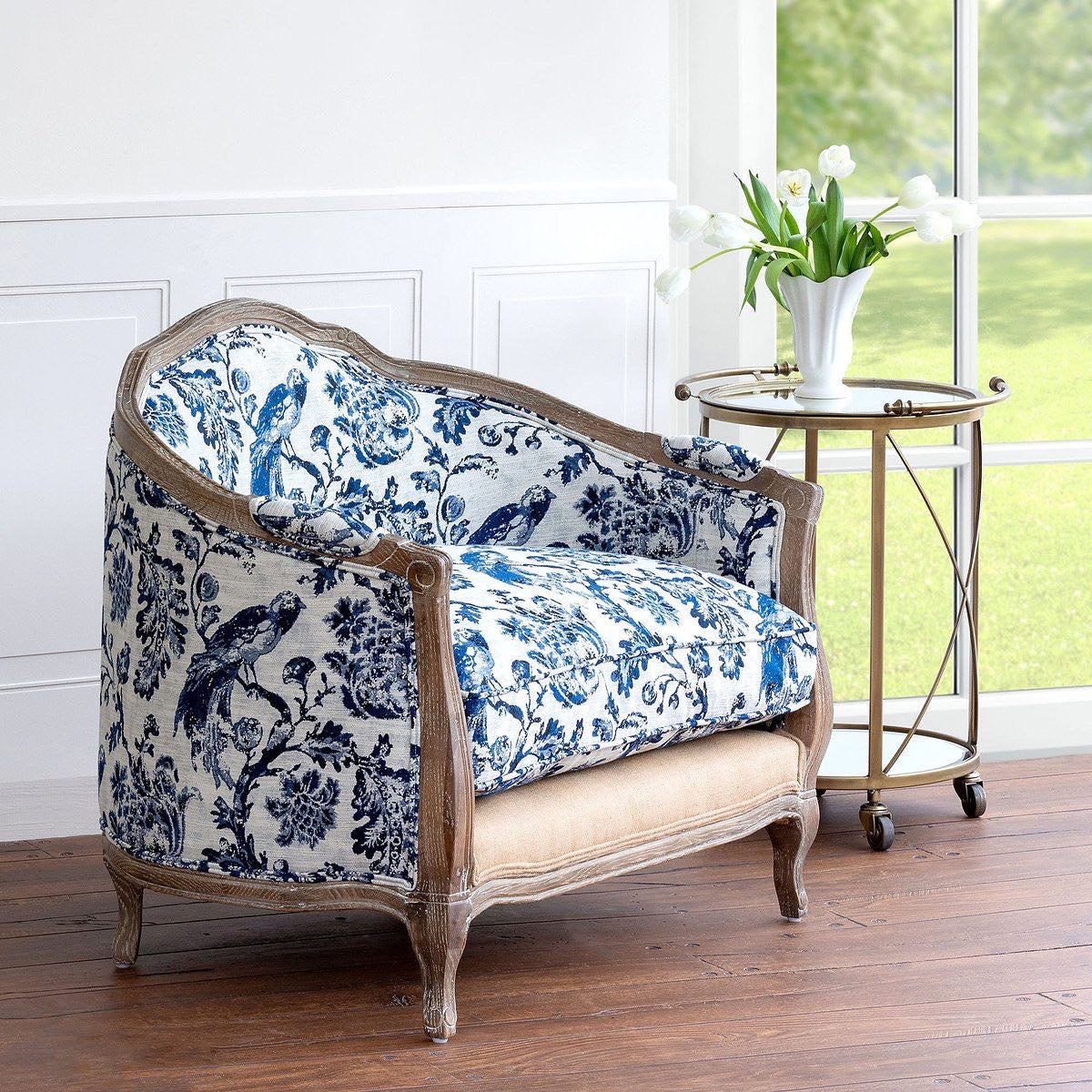 Bluebird Toile Settee